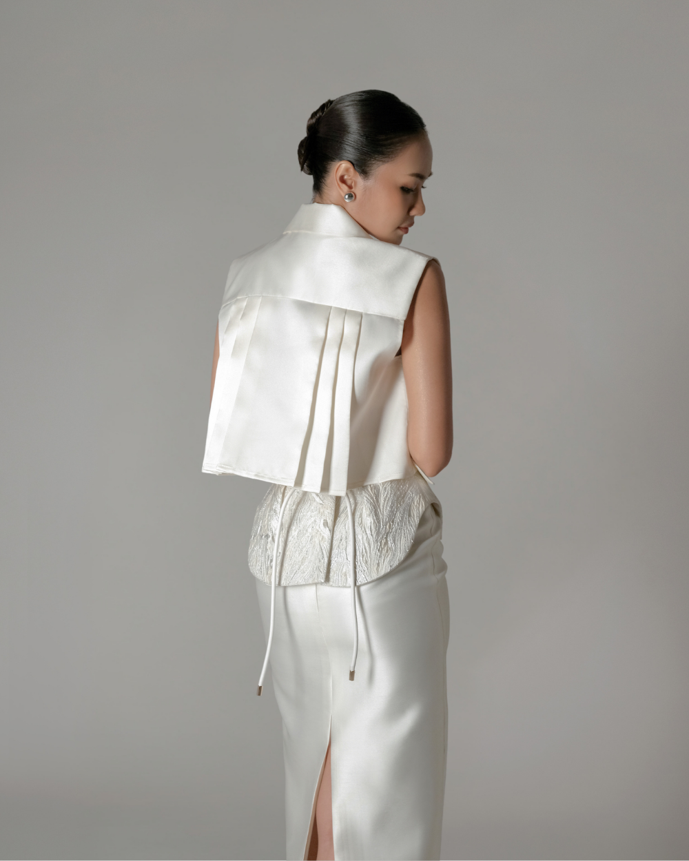 Alessia Belt Silver-Ivory