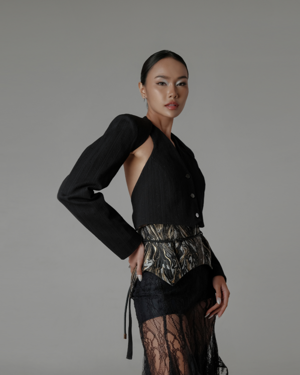 Alessia Belt Black-Gold