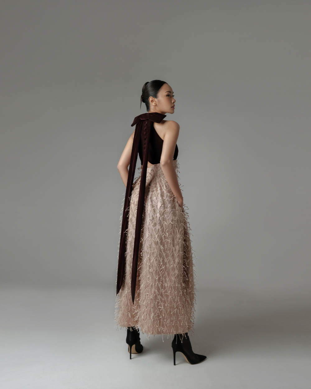 Genevieve Dress Burgundy - Dusty Rose