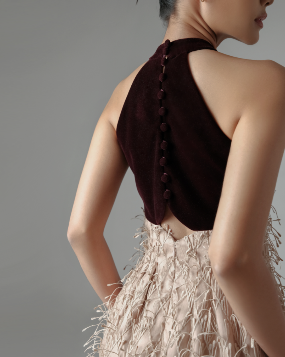 Genevieve Dress Burgundy - Dusty Rose