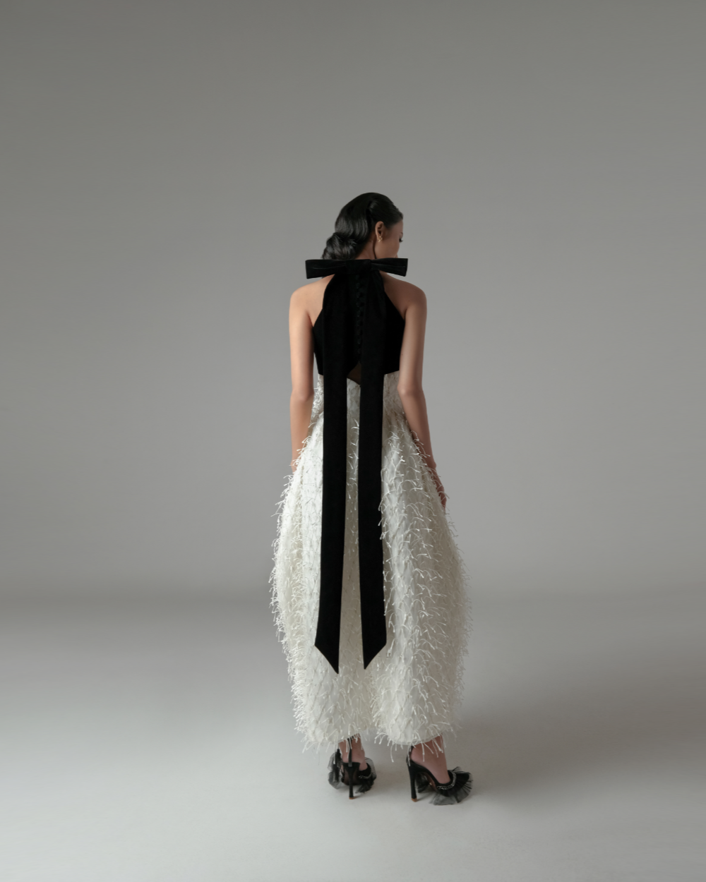 Genevieve Dress Black-Ivory