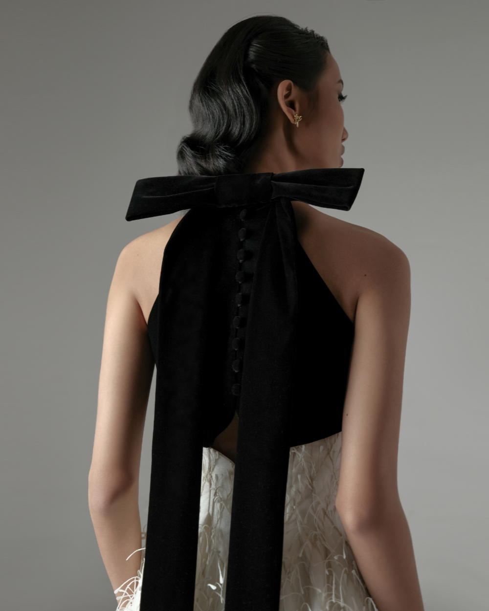 Genevieve Dress Black-Ivory