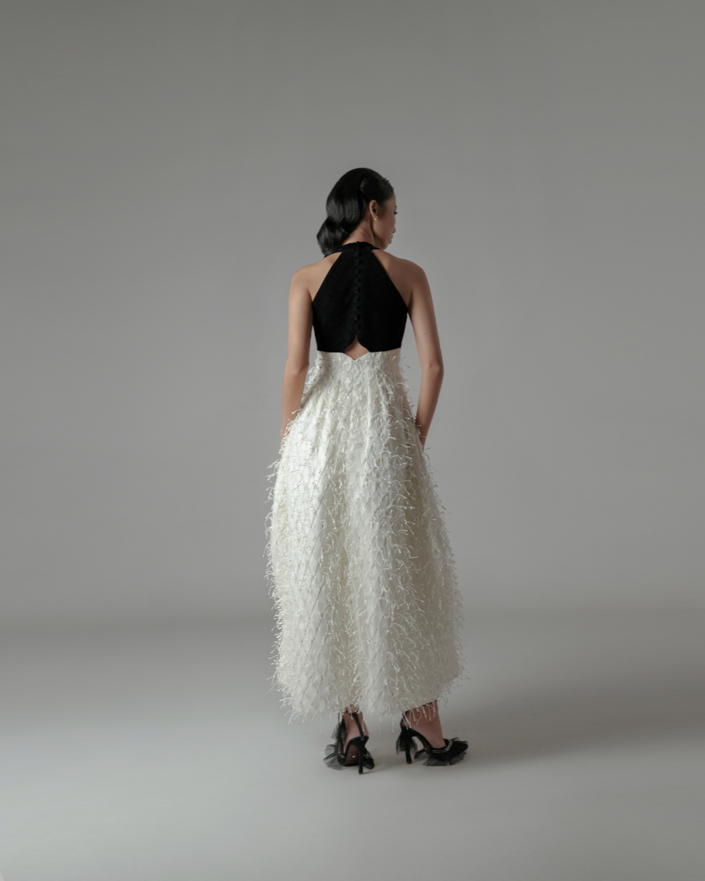 Genevieve Dress Black-Ivory