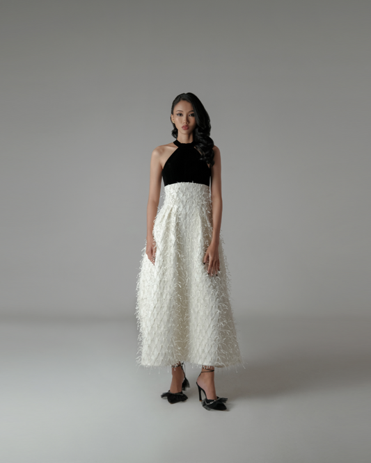 Genevieve Dress Black-Ivory