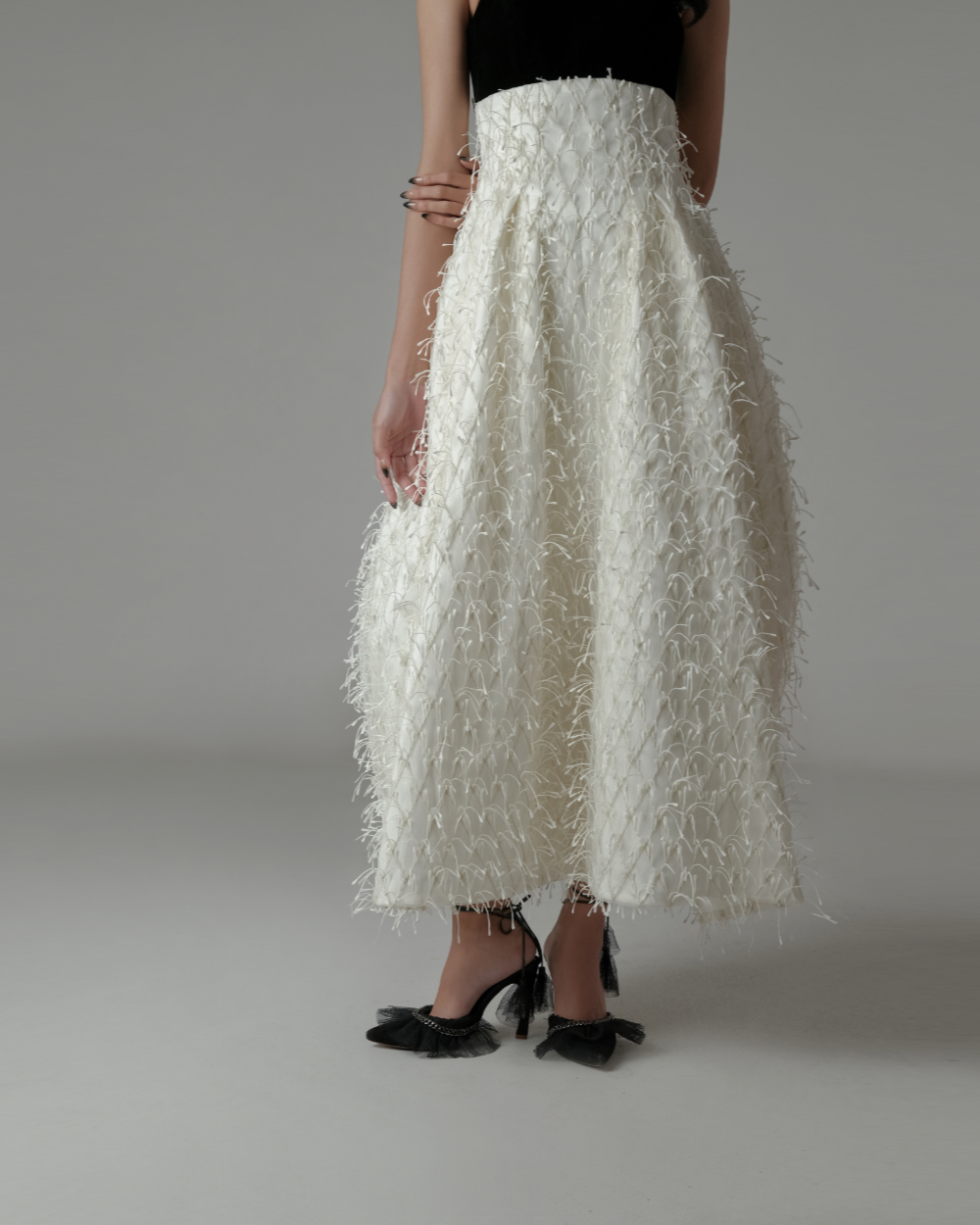 Genevieve Dress Black-Ivory