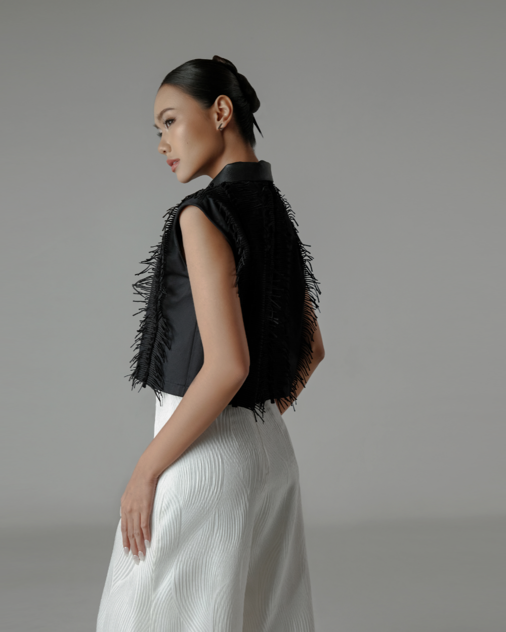 Liv Cropped Shirt Black