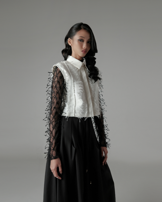 Liv Cropped Shirt White