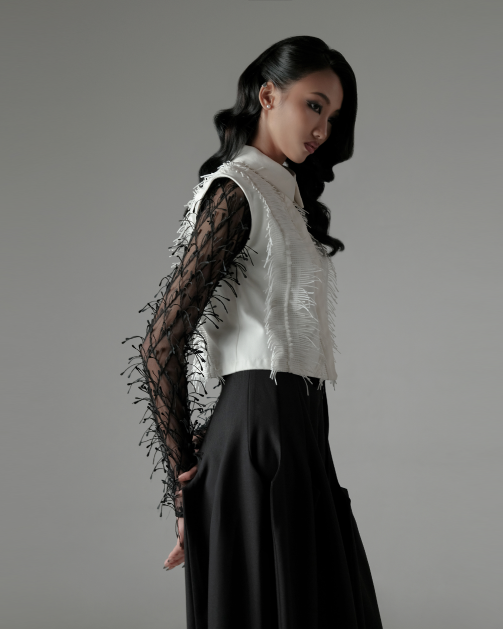 Liv Cropped Shirt White