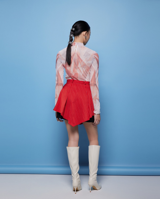 Raf Skort Red Stripes - Black