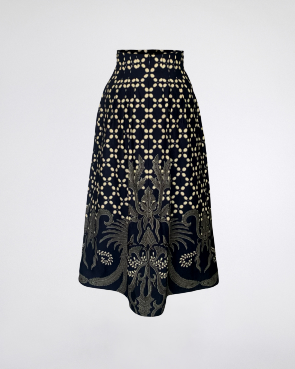 Yara Skirt Navy Blue Batik