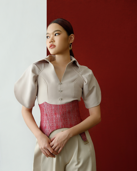 Alma Reversible Corset Red-Black