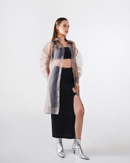 Yoon Sheer Overshirt Grey