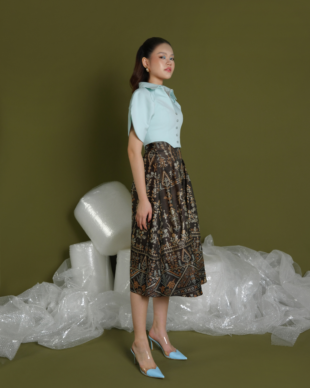 Yara Skirt Multicolor (Brown)