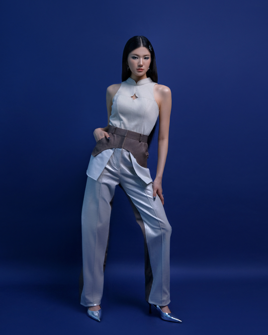 Donovan Pants Saddle Brown Denim - Greige