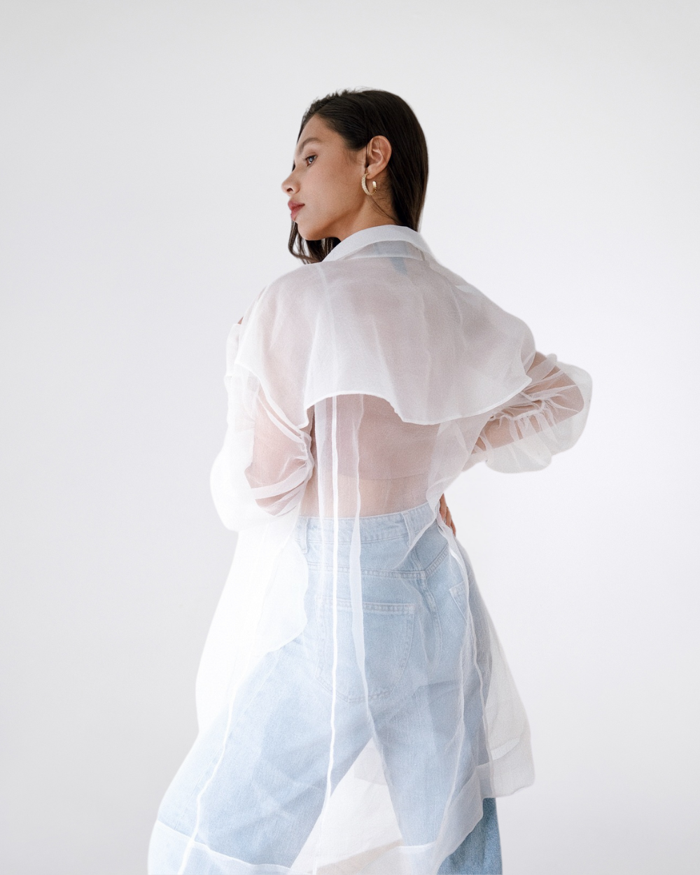 Yoon Sheer Overshirt White