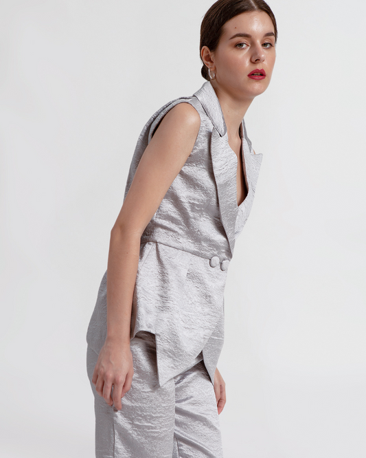 Sakura Vest Light Grey