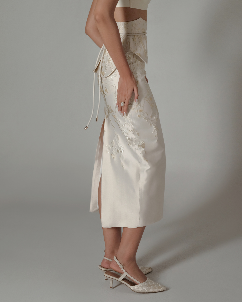 Alessia Belt Ivory-Gold