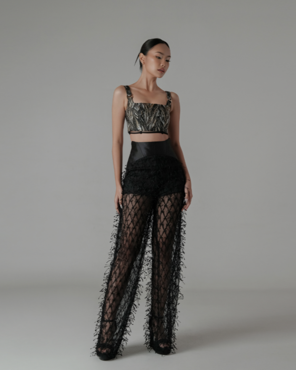 Raquel Bralette Black-Gold