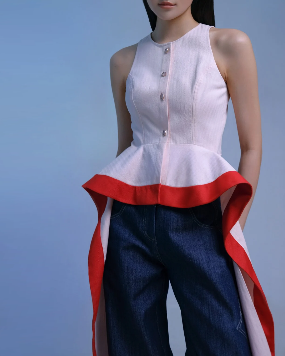 Philippa Top Baby Pink - Red