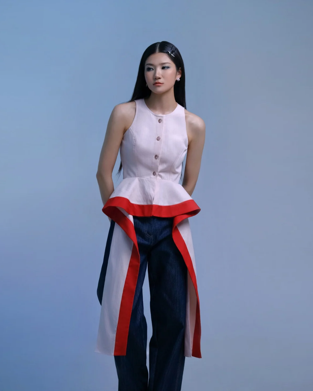 Philippa Top Baby Pink - Red
