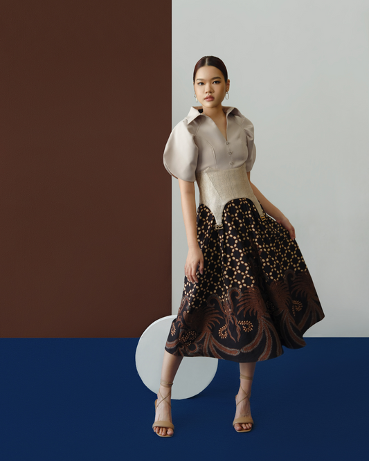 Alma Reversible Corset Beige