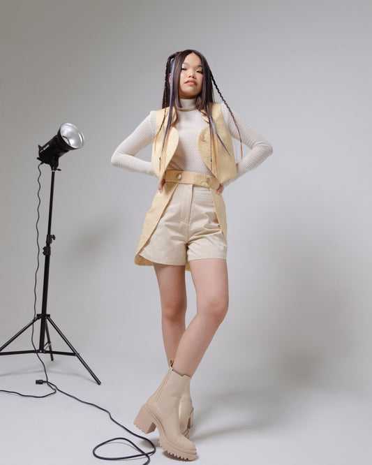 Delaney Skort Gold-Cream