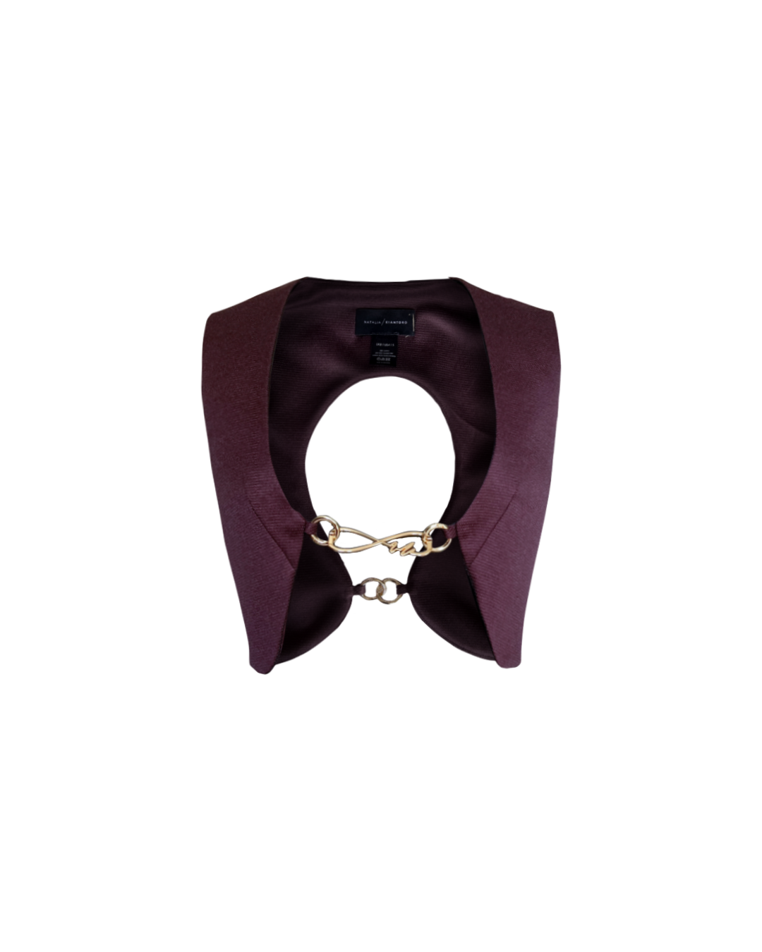 Megan Cropped Vest Dark Plum