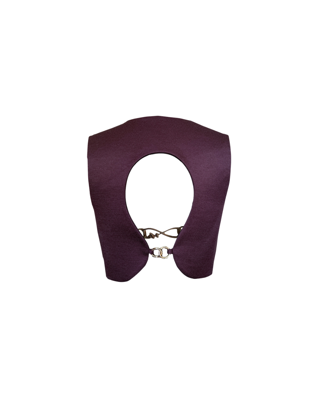 Megan Cropped Vest Dark Plum