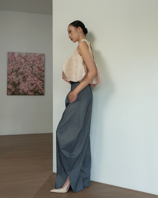 Gracie Pants Denim Blue - Grey