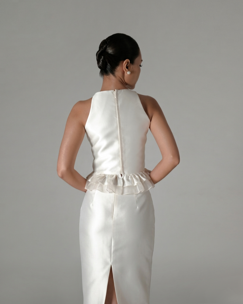 Basic Pencil Skirt Ivory