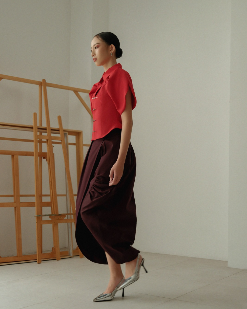 Jolie Top (non-crop) Red