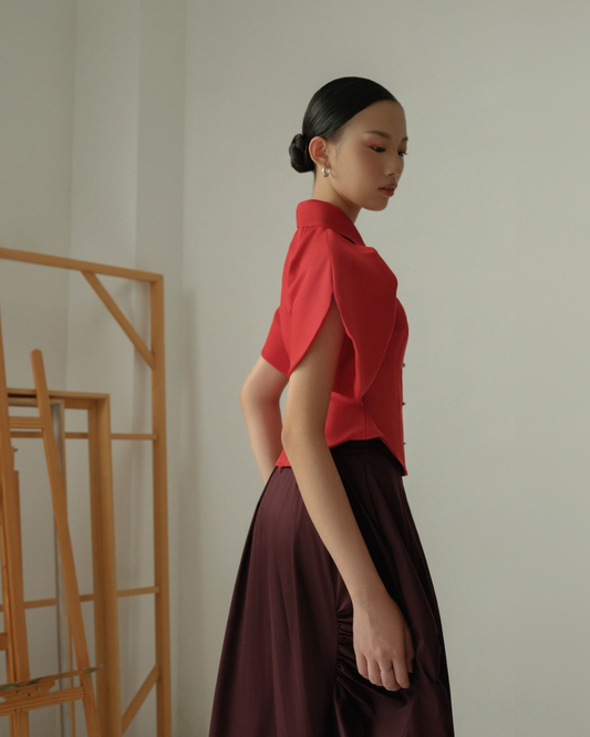 Jolie Top (non-crop) Red