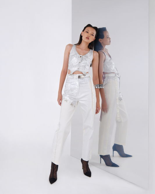 Genesis Pants White-Silver