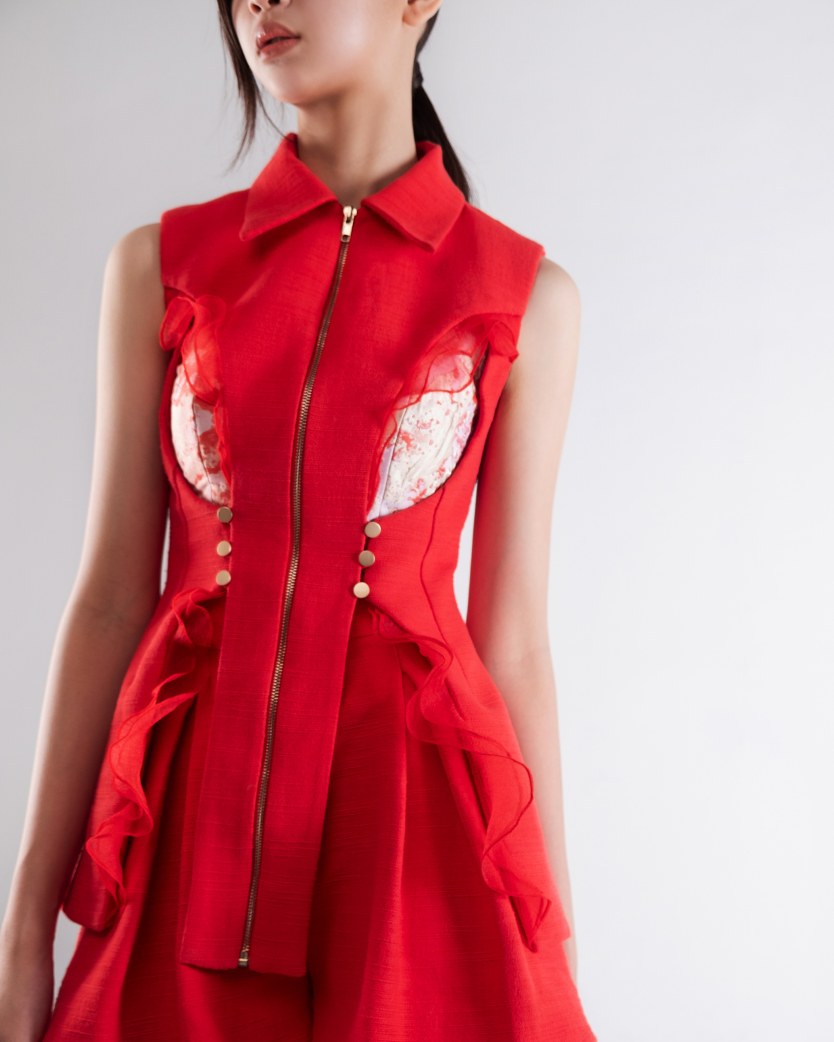 Scarlette Vest Red