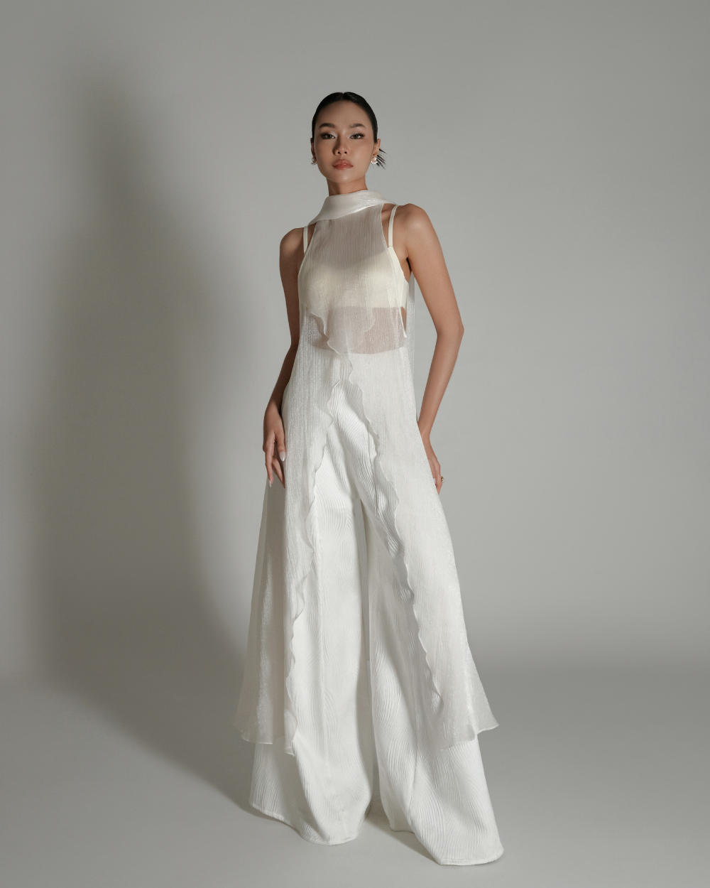 Heather Top White