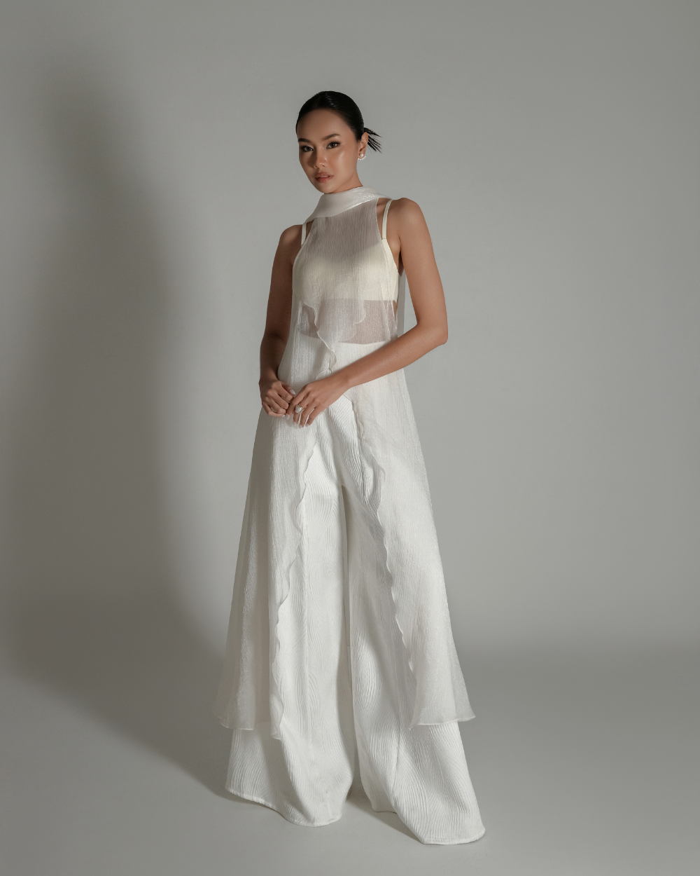 Heather Top White