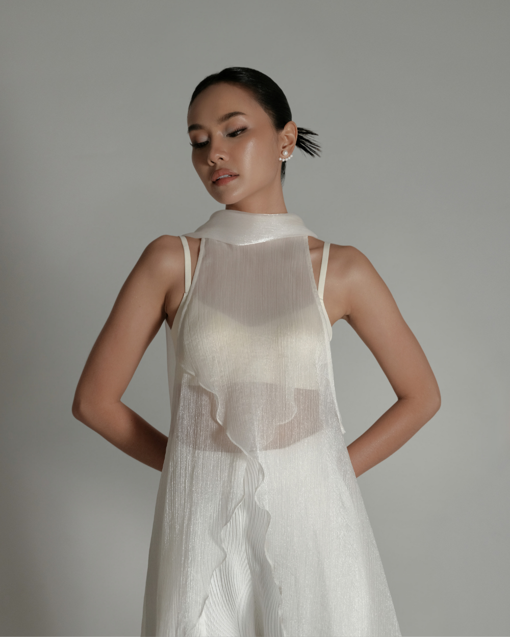Heather Top White