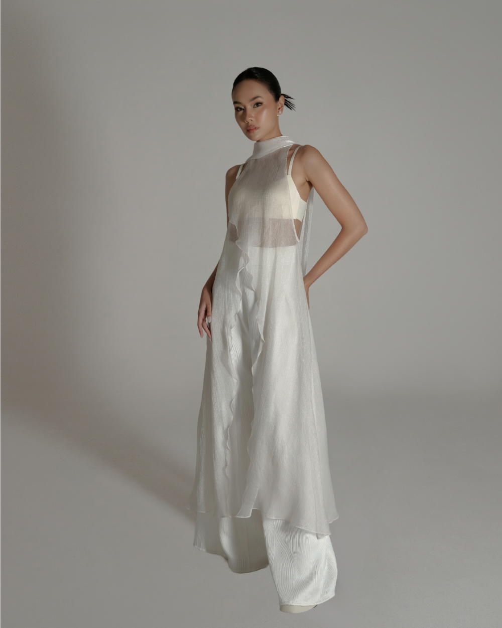 Heather Top White