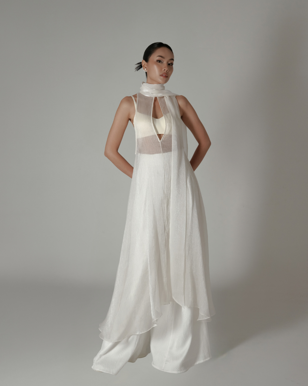 Heather Top White