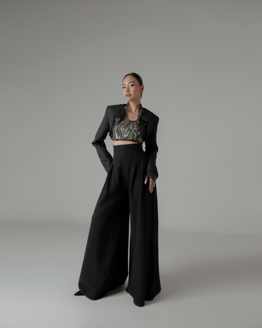 Bliss Cropped Blazer Black