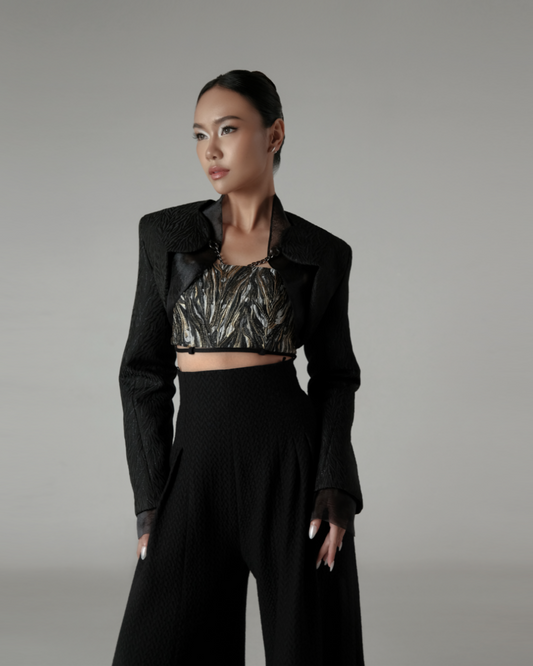 Bliss Cropped Blazer Black