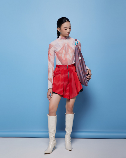 Raf Skort Red Stripes - Black