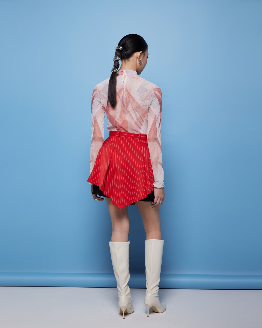 Raf Skort Red Stripes - Black