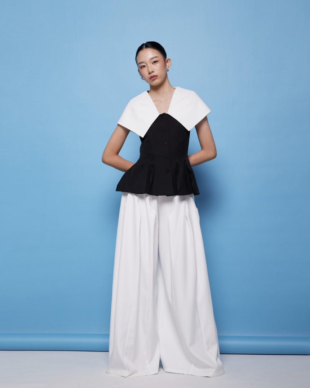 Harriet Top White-Black
