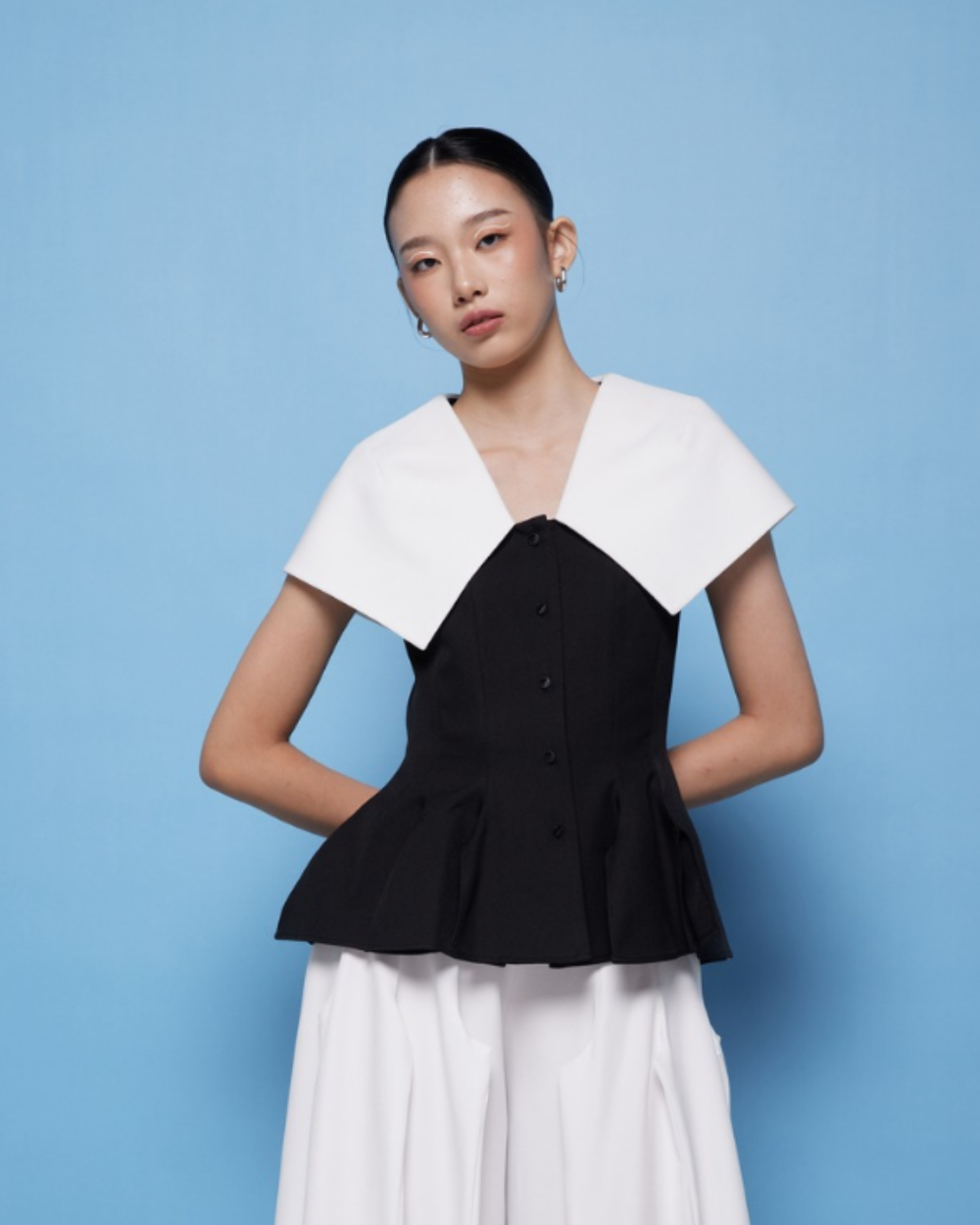 Harriet Top White-Black