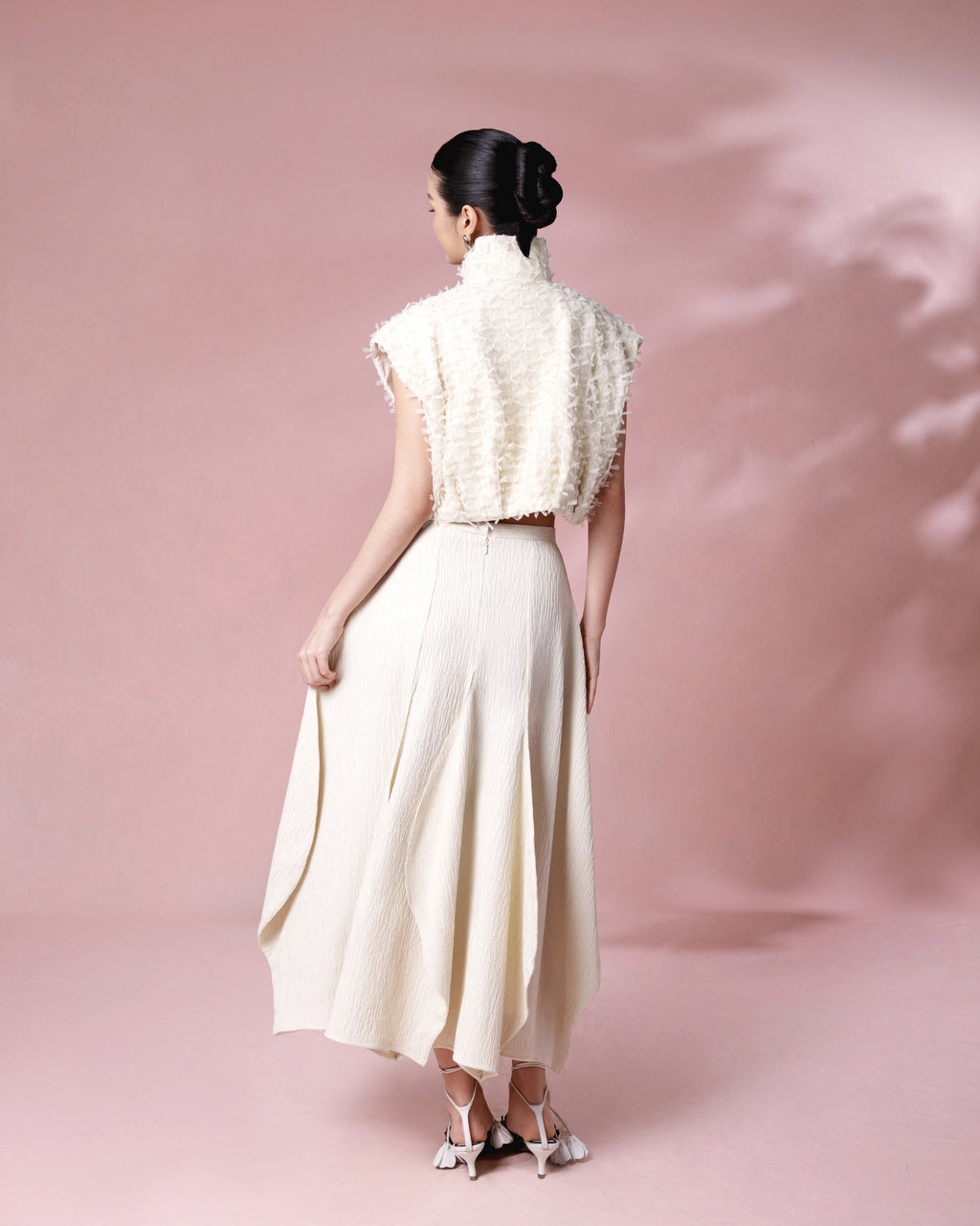 Aya Cropped Vest Cream