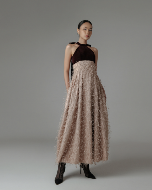 Genevieve Dress Burgundy - Dusty Rose