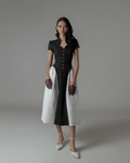 Faye Dress Black-White