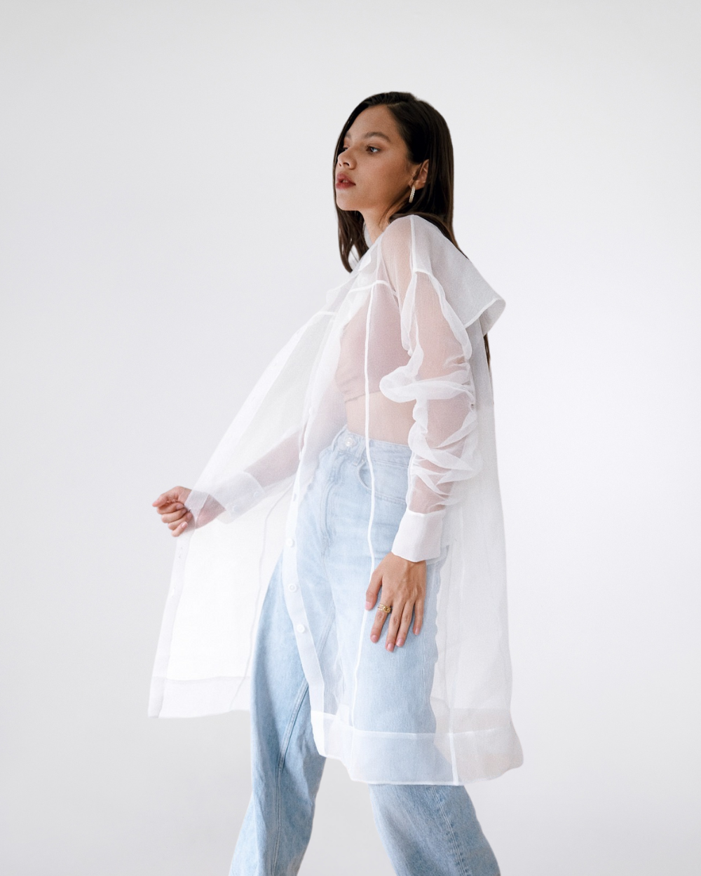 Yoon Sheer Overshirt White