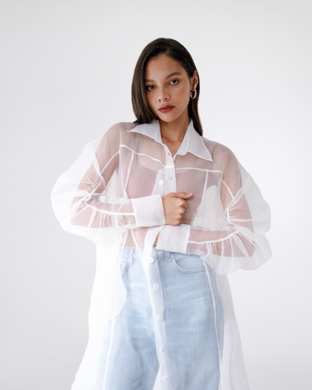 Yoon Sheer Overshirt White